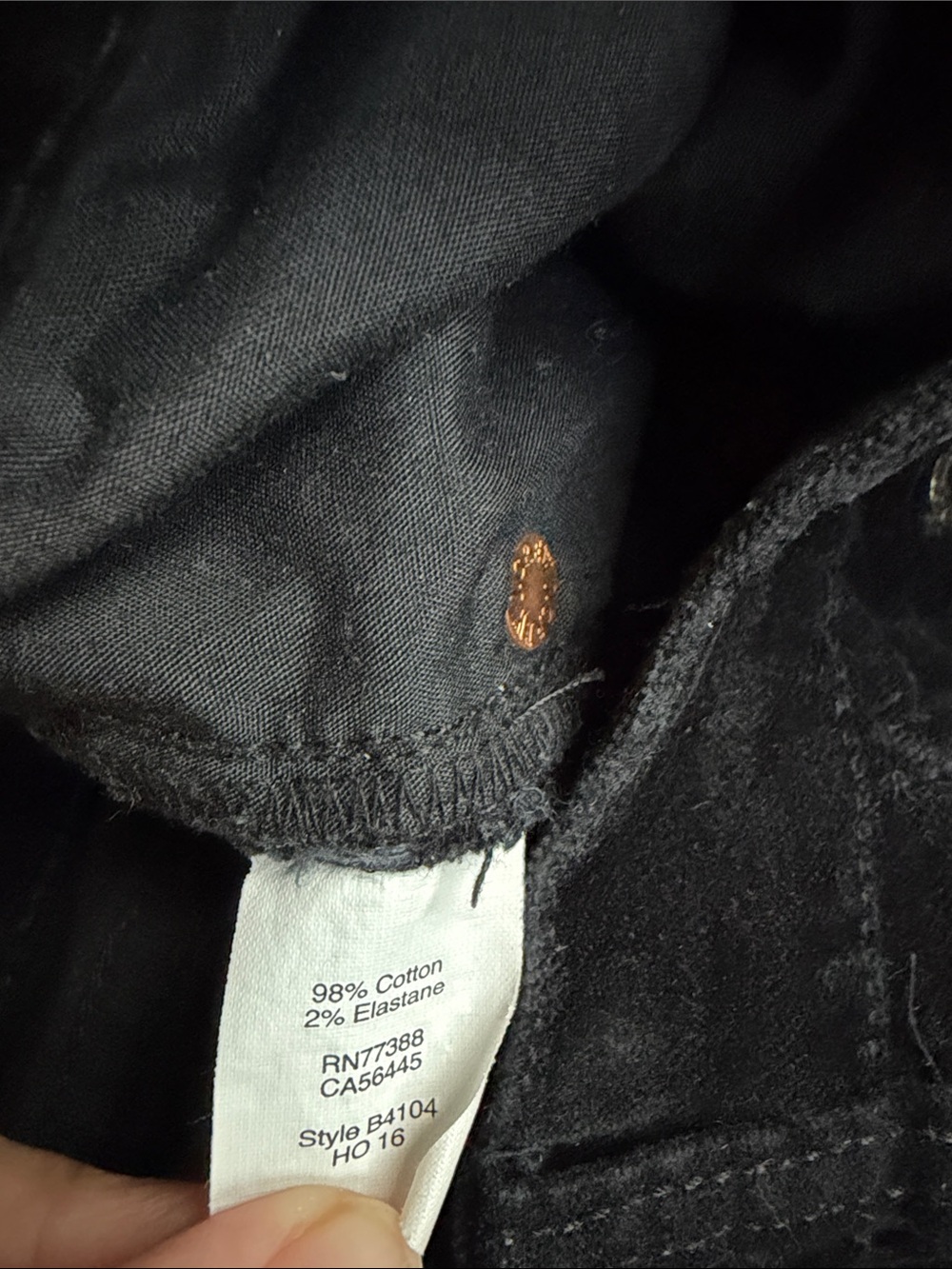 J. Crew Black Straight Velour Pants Size 30 - Picture 6 of 6